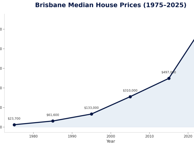 Brisbane Median House Prices Chart 1975-2025